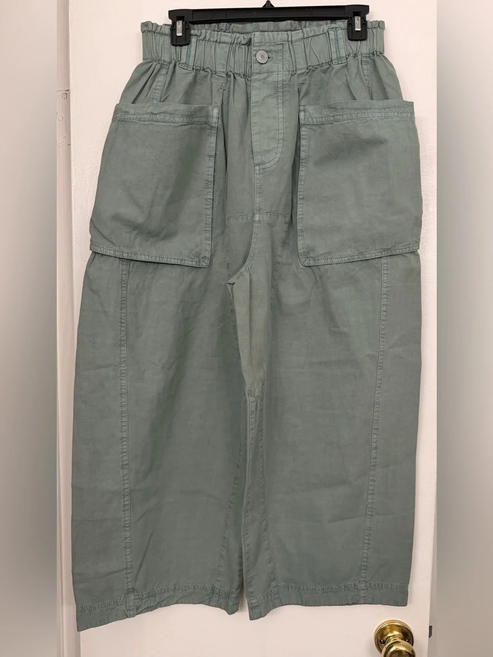 Free People Costa Straight Leg Harem Pant Stormy Sea Green Size XS